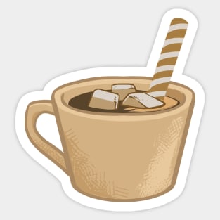 Cute Lovely Cocoa Mug Sticker